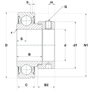 Autentyczny Łożysko z walcowym pierścieniem zewnętrznym CES209 SNR